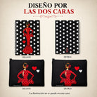 Estuche y libreta ilustrados por las dos caras, diseño María Rojo Liso