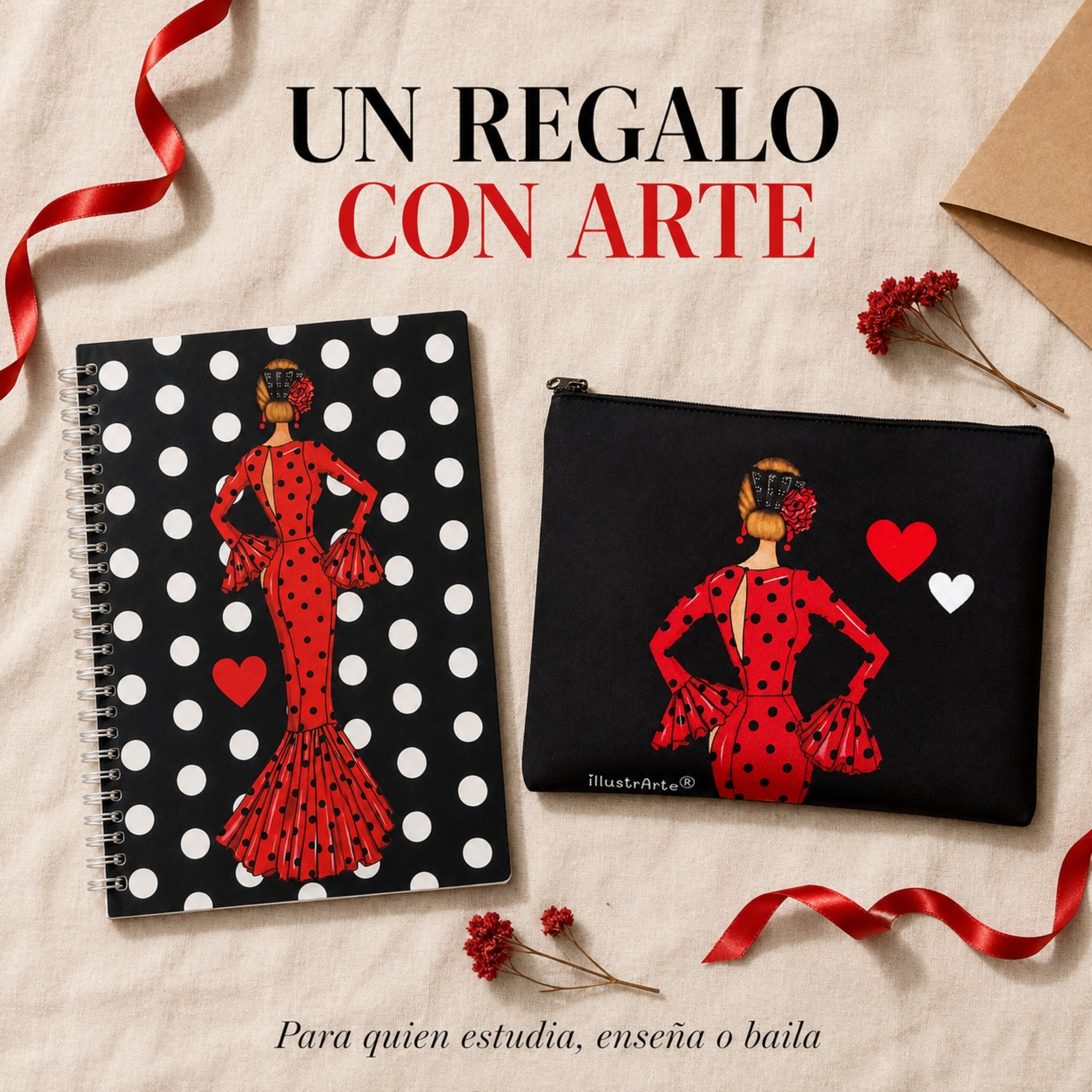 Pack María Rojo Liso presentado como idea de regalo
