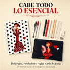 Capacidad del estuche con material escolar, diseño Pepa Liso