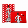 Pack estuche 22x17 cm y libreta 17x24 cm, diseño María Blanco Fondo Rojo