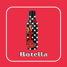 a bottle with a picture of a woman on it