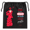 Bolsa para zapatos de flamenco illustrArte 40 x 40 cm – diseño Macarena