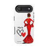 Funda de teléfono personalizada María vestido rojo – iPhone, Samsung, Pixel