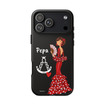 Funda de móvil personalizable Flamenca Pepa con Virgencita para iPhone 17 Pro Max, acabado mate – illustrArte