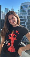 👚 Camiseta Flamencas mujer – Algodón orgánico – Modelo María Rojo 💃 – Solo disponible en Amazon