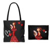 Pack Bolso Málaga + Neceser Granada – Diseño Flamenco illustrArte
