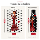 Medidas reales: libreta 17 x 24 cm y botella de 23,5 cm, diseño Pepa