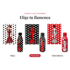 Todos los diseños del pack botella y libreta flamenca