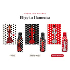 Todos los diseños del pack botella y libreta flamenca