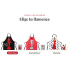 Todos los diseños del pack taza y delantal flamenco