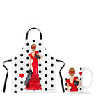 Pack taza y delantal flamenco illustrArte, diseño Manuela