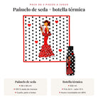 Pack pañuelo de seda y botella térmica Pepa: qué incluye