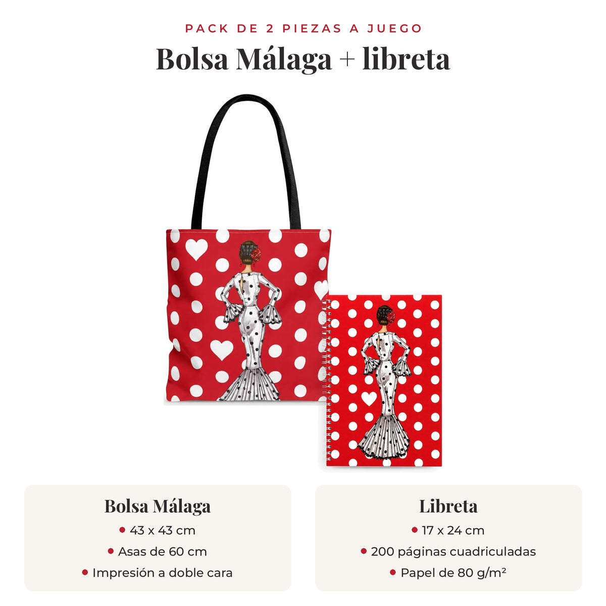 Pack bolsa Málaga y libreta María Blanco: qué incluye