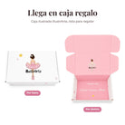 Pack en caja regalo illustrArte bailarina: caja ilustrada por fuera y por dentro
