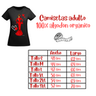 Camiseta Flamenca De Algodón 100% Orgánico Ajustada - Modelo María vestido rojo, vista frontal mostrando el diseño elegante y femenino.