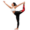 Leggings Danseuse de flamenco, leggings de yoga noirs taille haute avec motif robe rouge – illustrArte