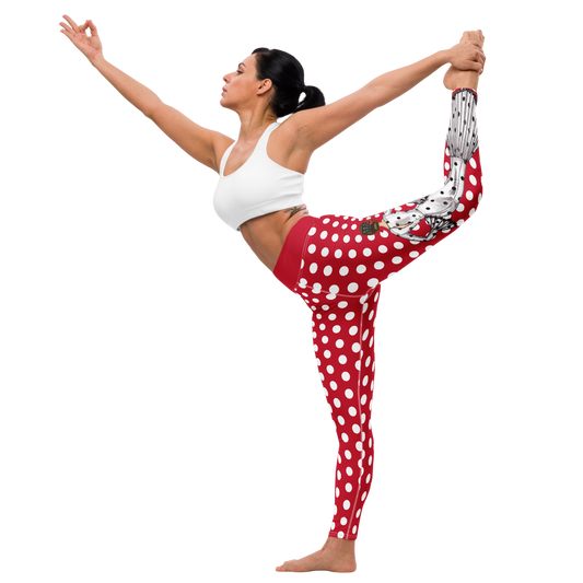 Mallas - Modelo Flamenca María blanco fondo rojo