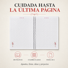 Interior de la libreta con 100 páginas cuadriculadas, diseño Bailarina Mariela