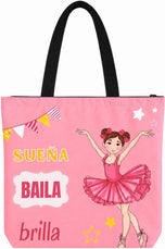 Ballettas illustrArte 40 x 40 cm met rits – ontwerp Marina (Sueña, Baila, Brilla) – hoofdafbeelding