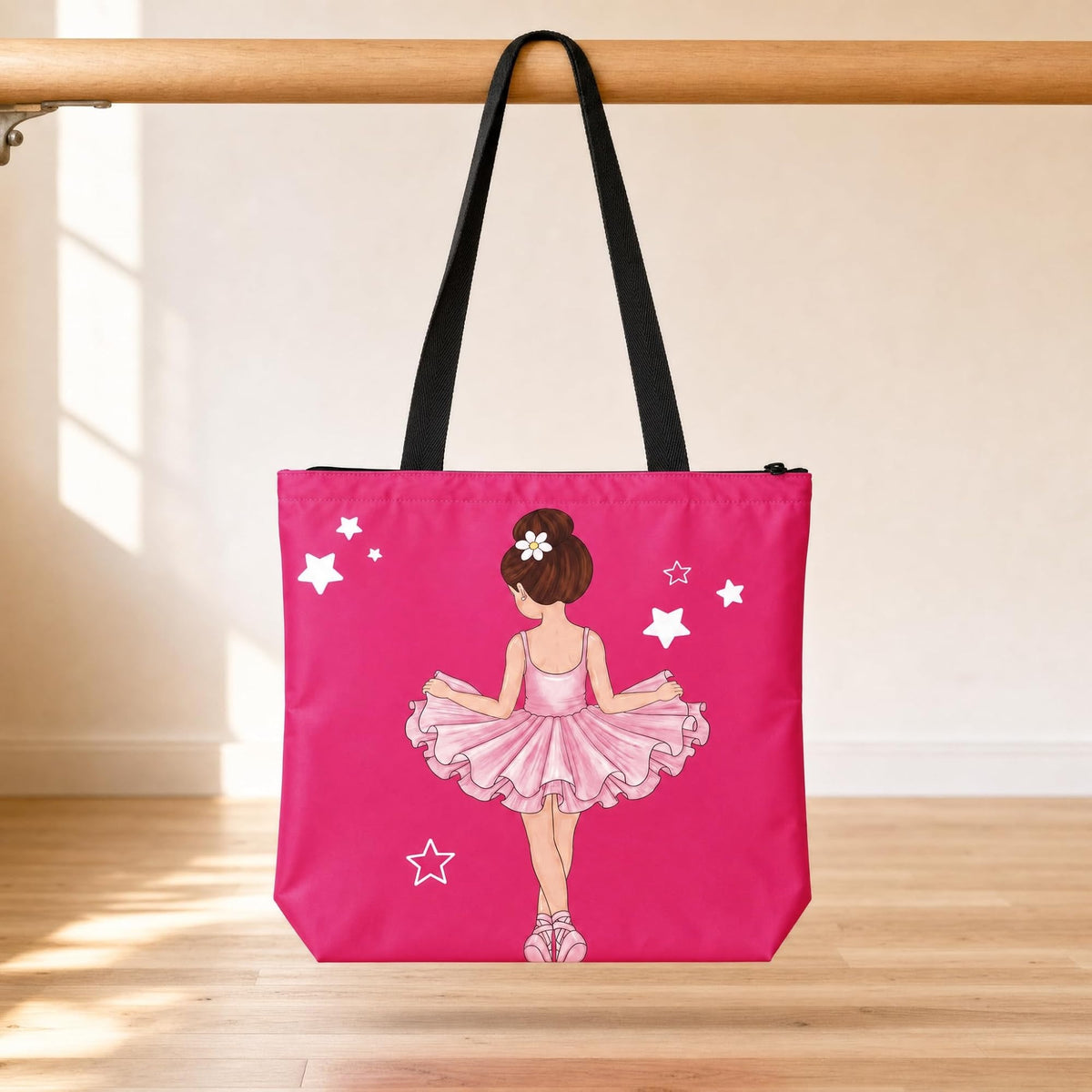 Saco de ballet illustrArte 40 x 40 cm com fecho – design Tina – vista 6
