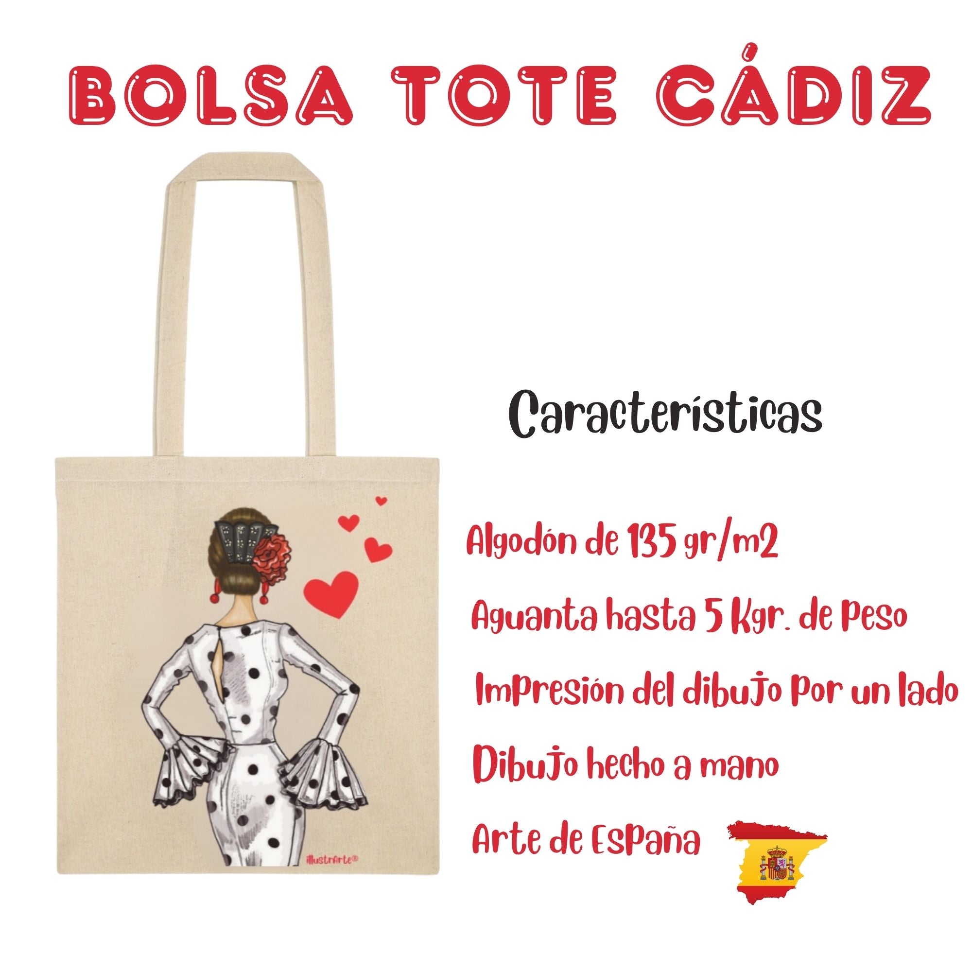 Bolsa tote Cádiz illustrArte – María Blanco – vista 5