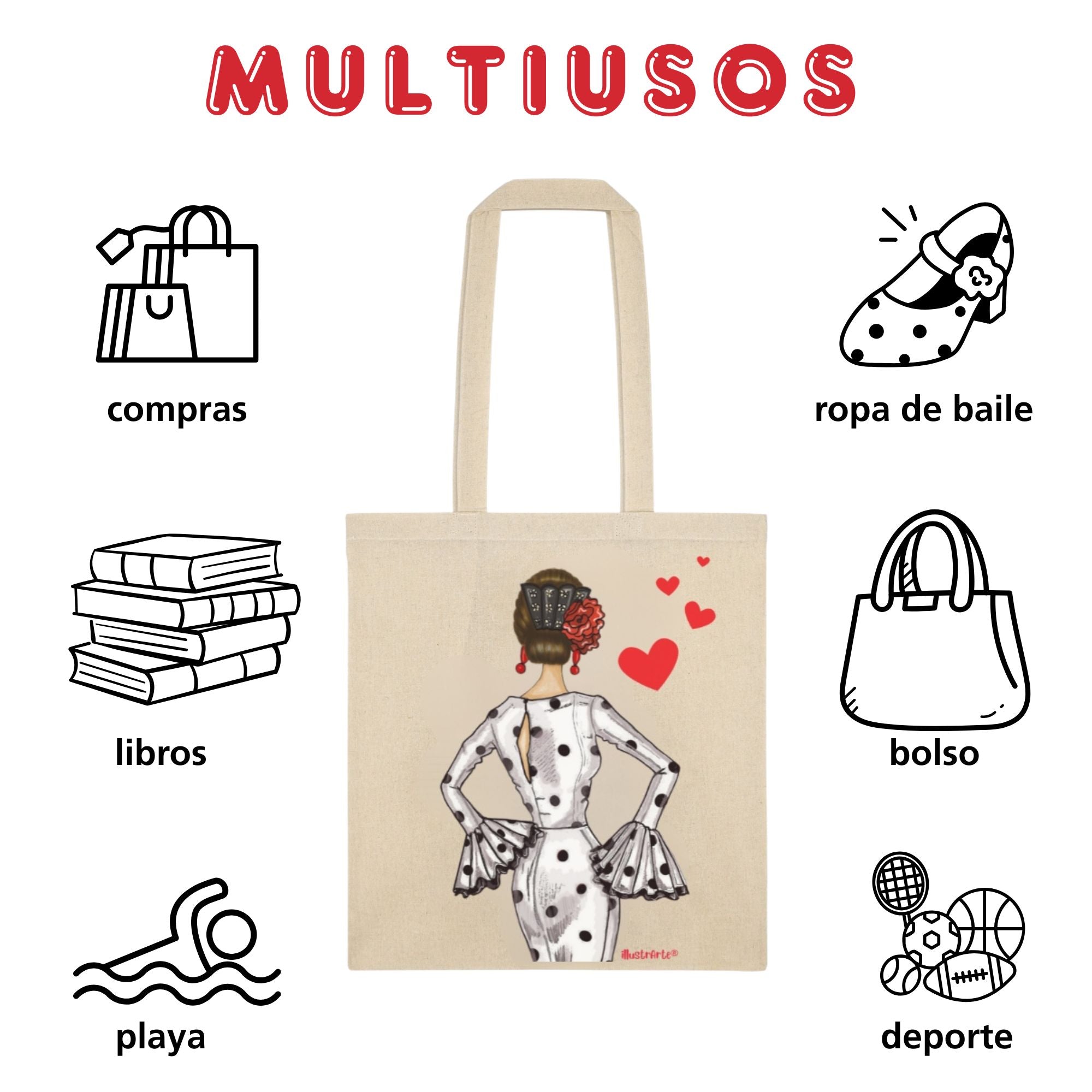 Bolsa tote Cádiz illustrArte – María Blanco – vista 7
