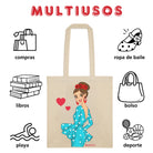 Bolsa tote Cádiz illustrArte – Paquita turquesa – vista 7