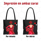 Bolsa tote Málaga illustrArte – Macarena, rojo liso – vista 5