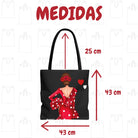 Bolsa tote Málaga illustrArte – Macarena, rojo liso – vista 7