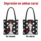 Bolsa tote Málaga illustrArte – Maite con lunares – vista 3