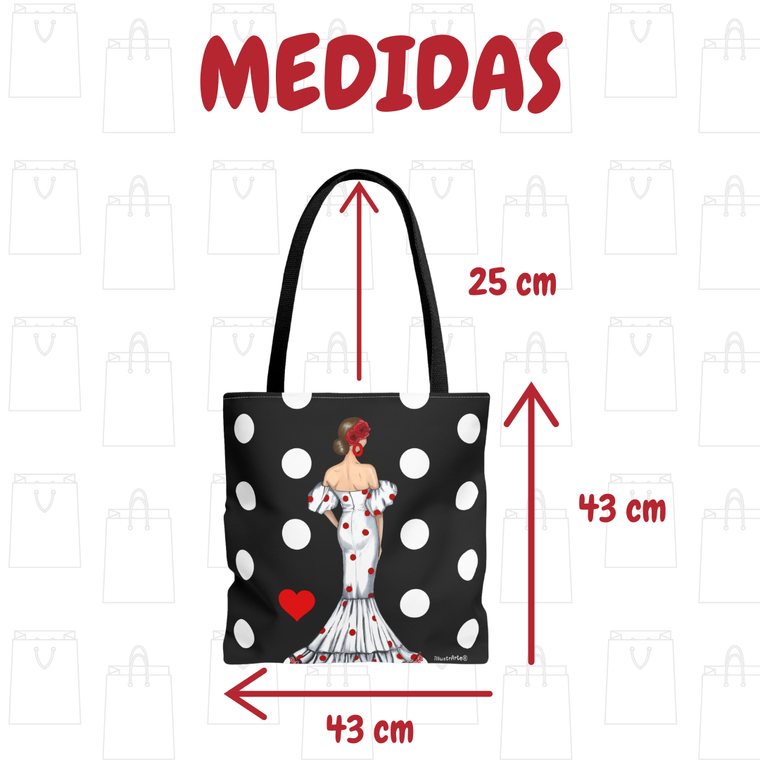 Bolsa tote Málaga illustrArte – Maite con lunares – vista 5