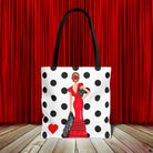 Bolsa tote Málaga illustrArte – Manuela, rojo con lunares – vista 4
