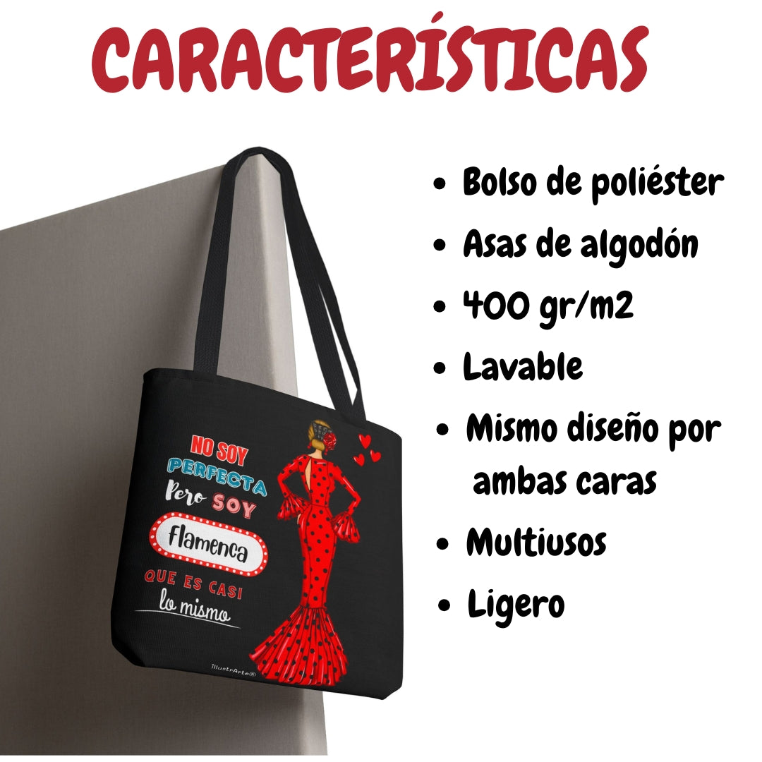 Bolsa tote Málaga illustrArte – María Rojo con frase – vista 3