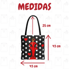 Bolsa tote Málaga illustrArte – María Rojo con lunares – vista 3