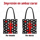 Bolsa tote Málaga illustrArte – María Rojo con lunares – vista 8