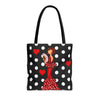 Bolsa tote Málaga illustrArte 43 x 43 cm – diseño Pepa con lunares