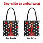 Bolsa tote Málaga illustrArte – Pepa con lunares – vista 8