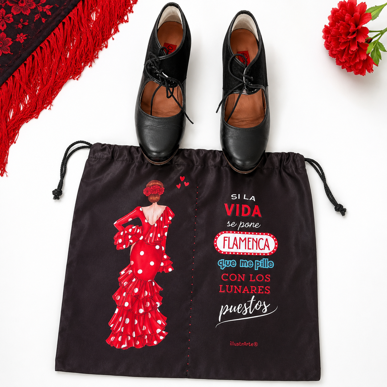 Bolsa para zapatos illustrArte – Macarena – vista 2