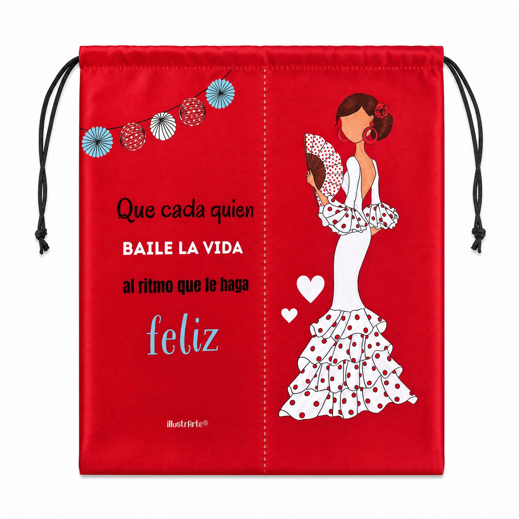 Bolsa para zapatos de flamenco illustrArte 40 x 40 cm – diseño Pepa Feliz