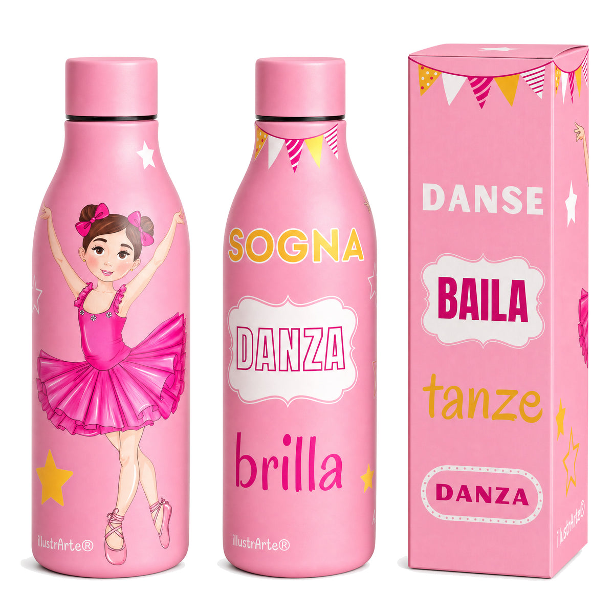 Ballerina thermosfles illustrArte 500 ml – ontwerp Marina (Sogna, Danza, Brilla) – hoofdafbeelding