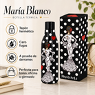 Botella térmica illustrArte 500 ml – diseño María Blanco sobre fondo negro – vista 5