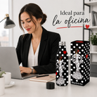 Botella térmica illustrArte 500 ml – diseño María Blanco sobre fondo negro – vista 6