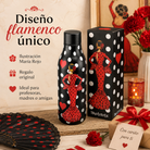 Botella térmica illustrArte 500 ml – diseño María Rojo, vestido rojo con lunares – vista 7