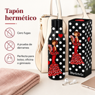 Botella térmica illustrArte 500 ml – diseño Pepa, flamenca con abanico – vista 7
