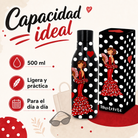 Botella térmica illustrArte 500 ml – diseño Pepa, flamenca con abanico – vista 9