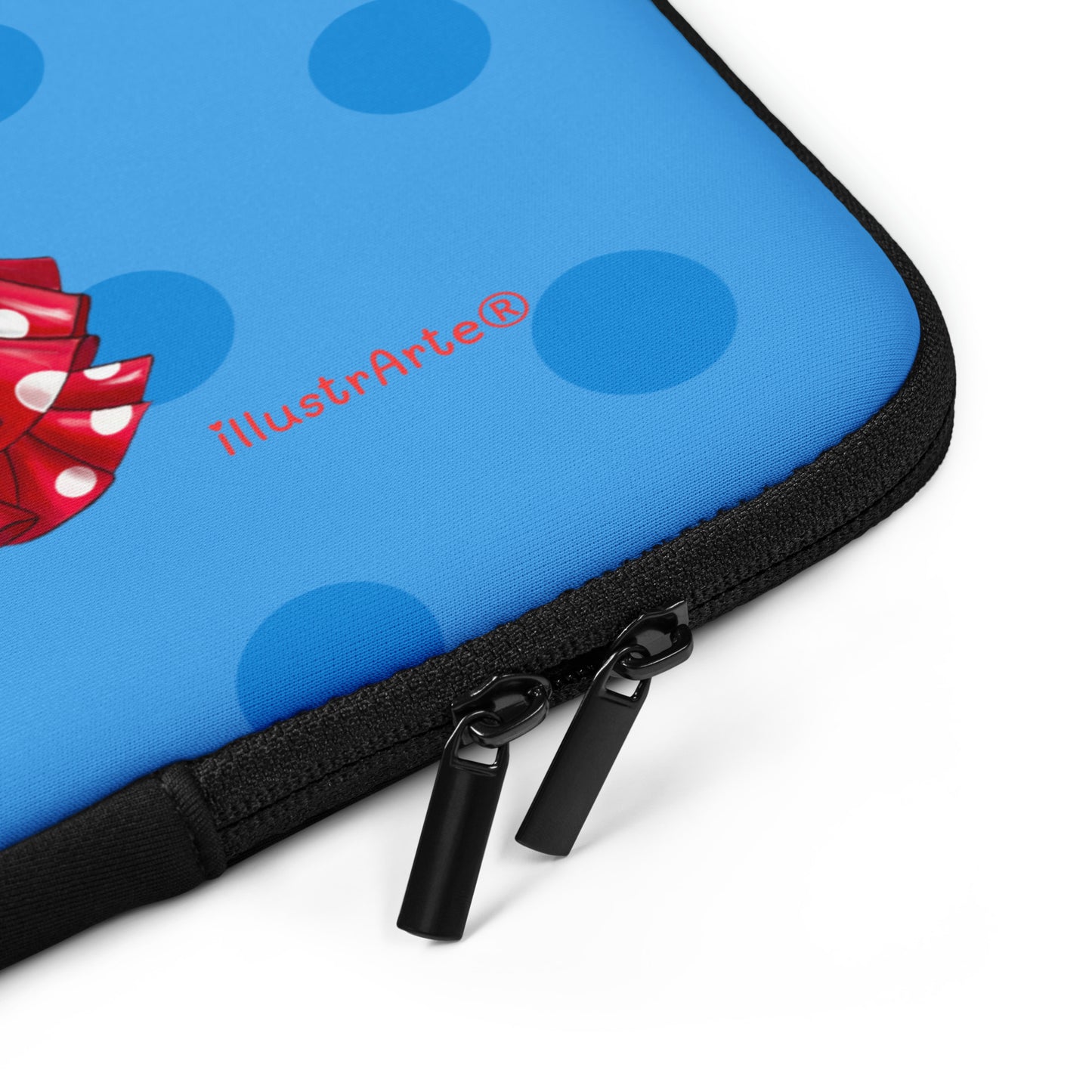 Funda Para Portátil Personalizable - Flamenca Macarena fondo azul