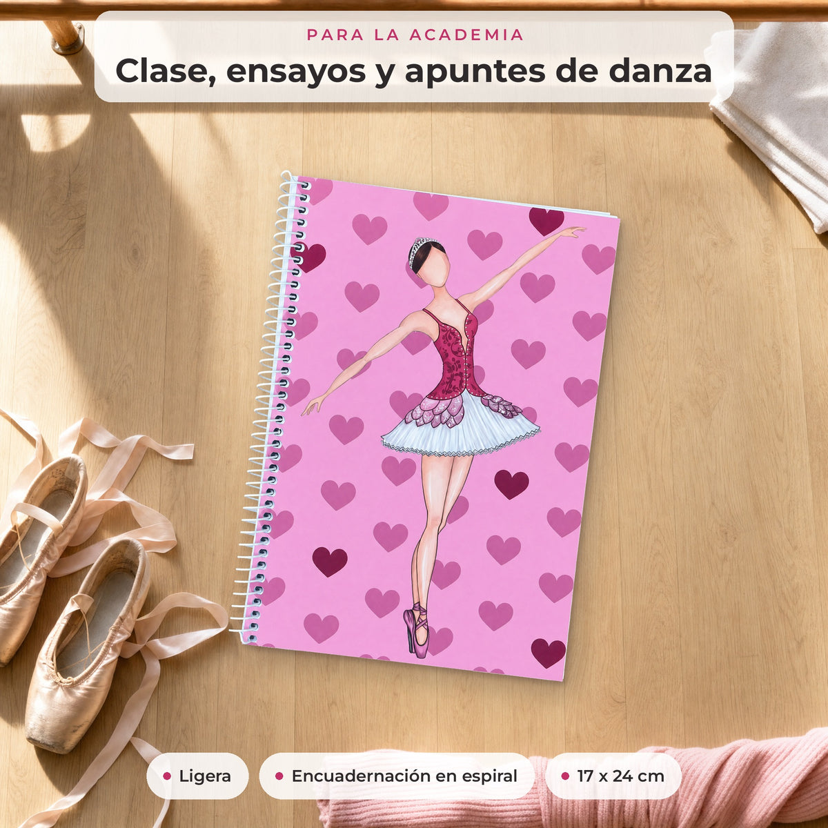 Libreta Bailarina Mariela – para la academia de danza