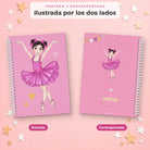 Portada y contraportada ilustradas de la libreta Marina