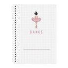 Libreta bailarina Tina, primera página DANCE para escribir el nombre