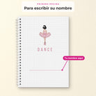 Primera página DANCE para escribir el nombre